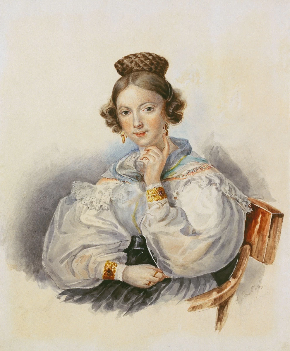 Ritratto di SA Volkova - Museo Pushkin, San Pietroburgo
